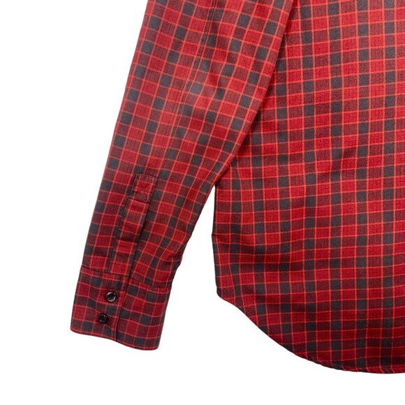 Plaid Flannel Button Shirt Mens  size medium  Red green check Oakley - Picture 8 of 16